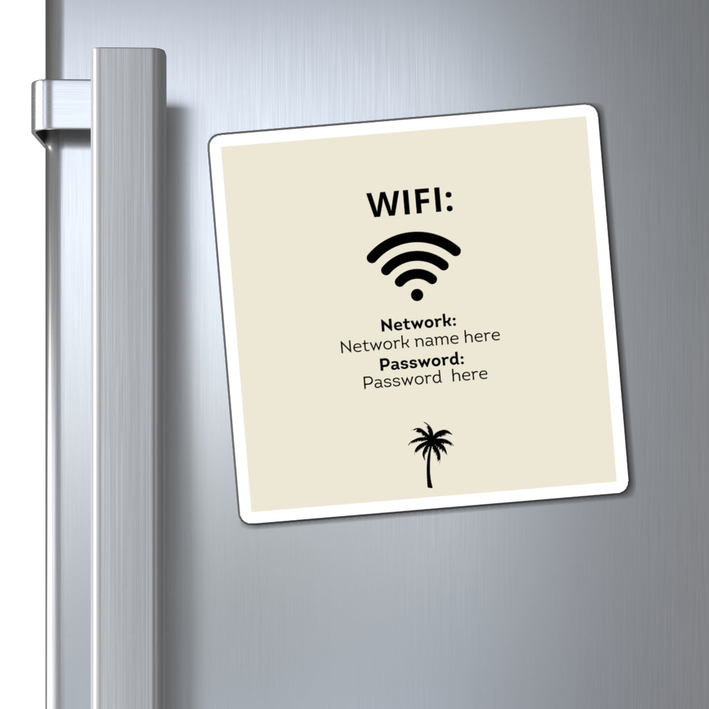 Airbnb Wifi Magnet, VRBO Wifi Magnet, Vacation Rental Wifi Sign, Wifi Sign, Rental Wifi Sign, Beach Design Design, Palm Tree