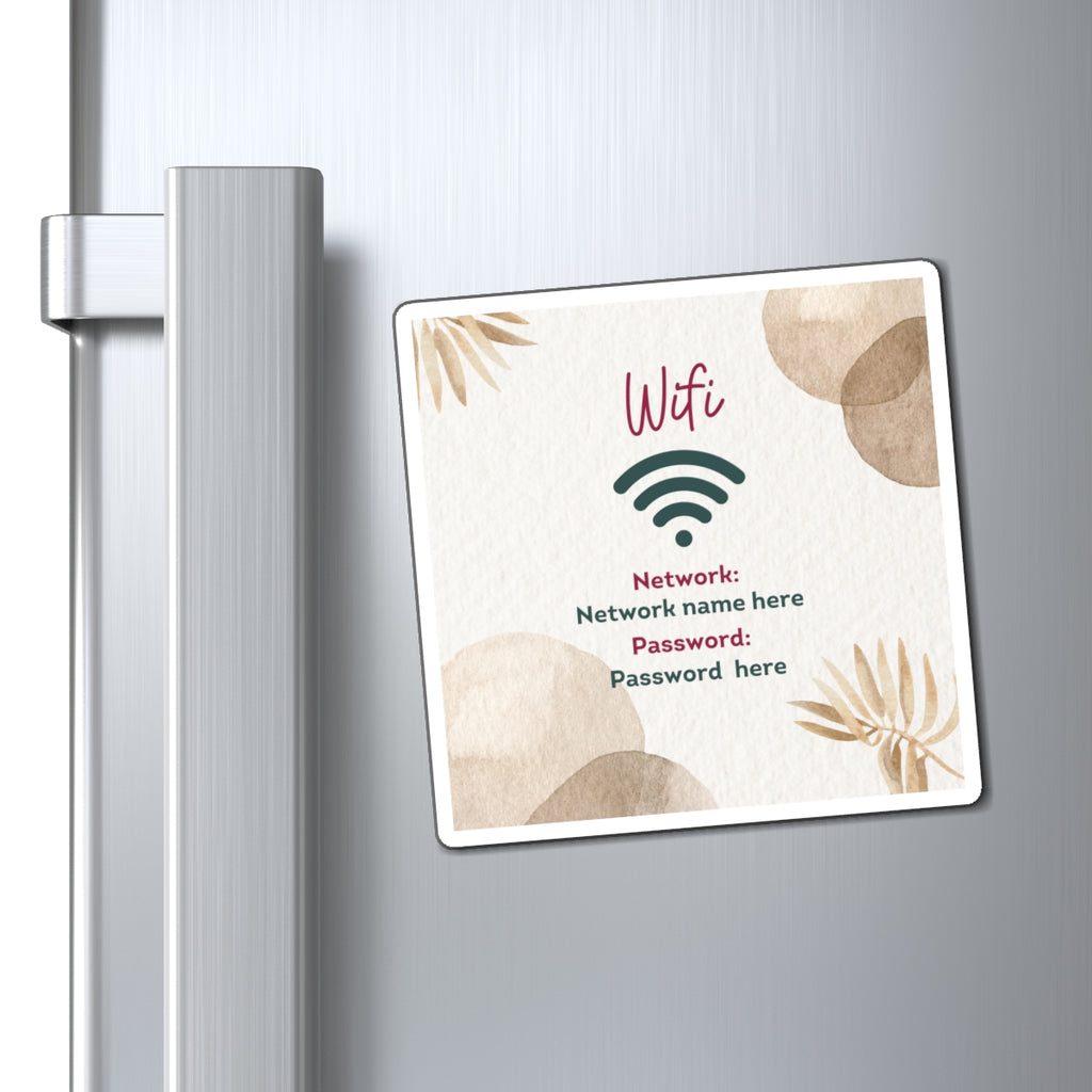Airbnb Wifi Magnet, VRBO Wifi Magnet, Vacation Rental Wifi Sign, Wifi Sign, Rental Wifi Sign, Beach Rental, Boho Design, Desert Rental
