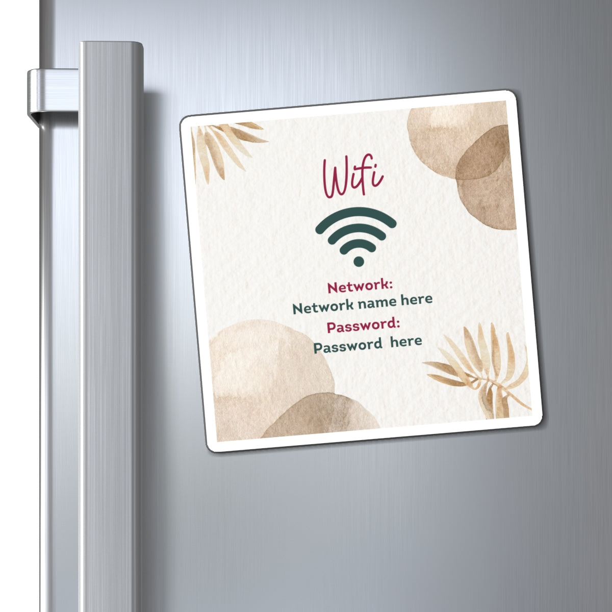 Airbnb Wifi Magnet, VRBO Wifi Magnet, Vacation Rental Wifi Sign, Wifi Sign, Rental Wifi Sign, Beach Rental, Boho Design, Desert Rental
