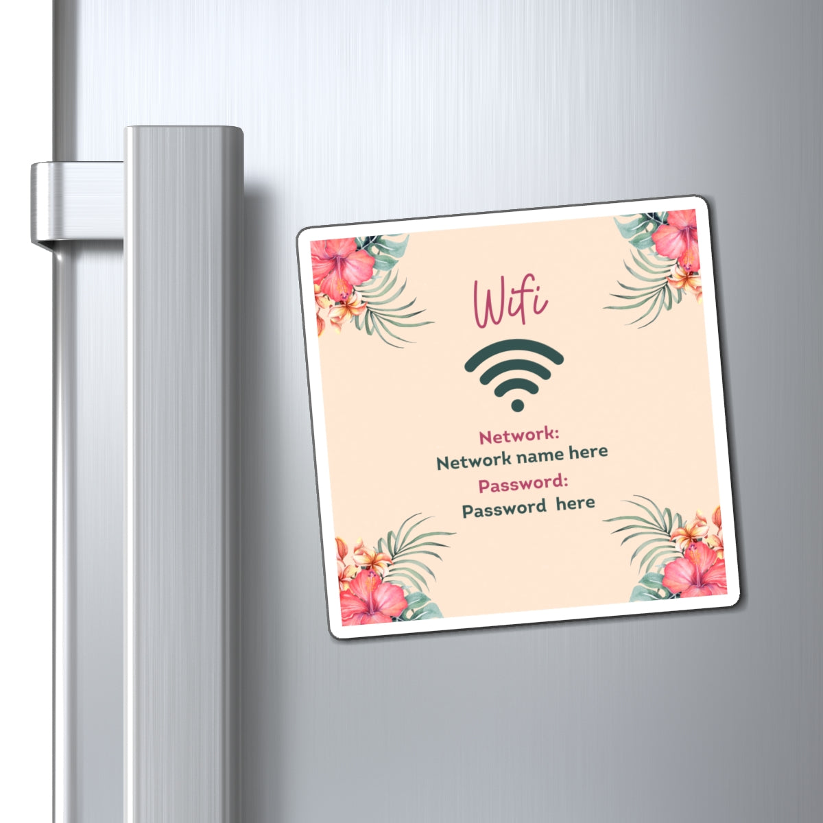 Airbnb Wifi Magnet, VRBO Wifi Magnet, Vacation Rental Wifi Sign, Wifi Sign, Rental Wifi Sign, Beach Rental, Tropical Design, Island rental
