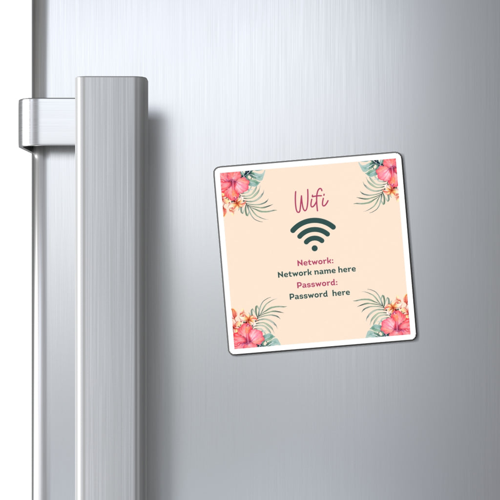 Airbnb Wifi Magnet, VRBO Wifi Magnet, Vacation Rental Wifi Sign, Wifi Sign, Rental Wifi Sign, Beach Rental, Tropical Design, Island rental