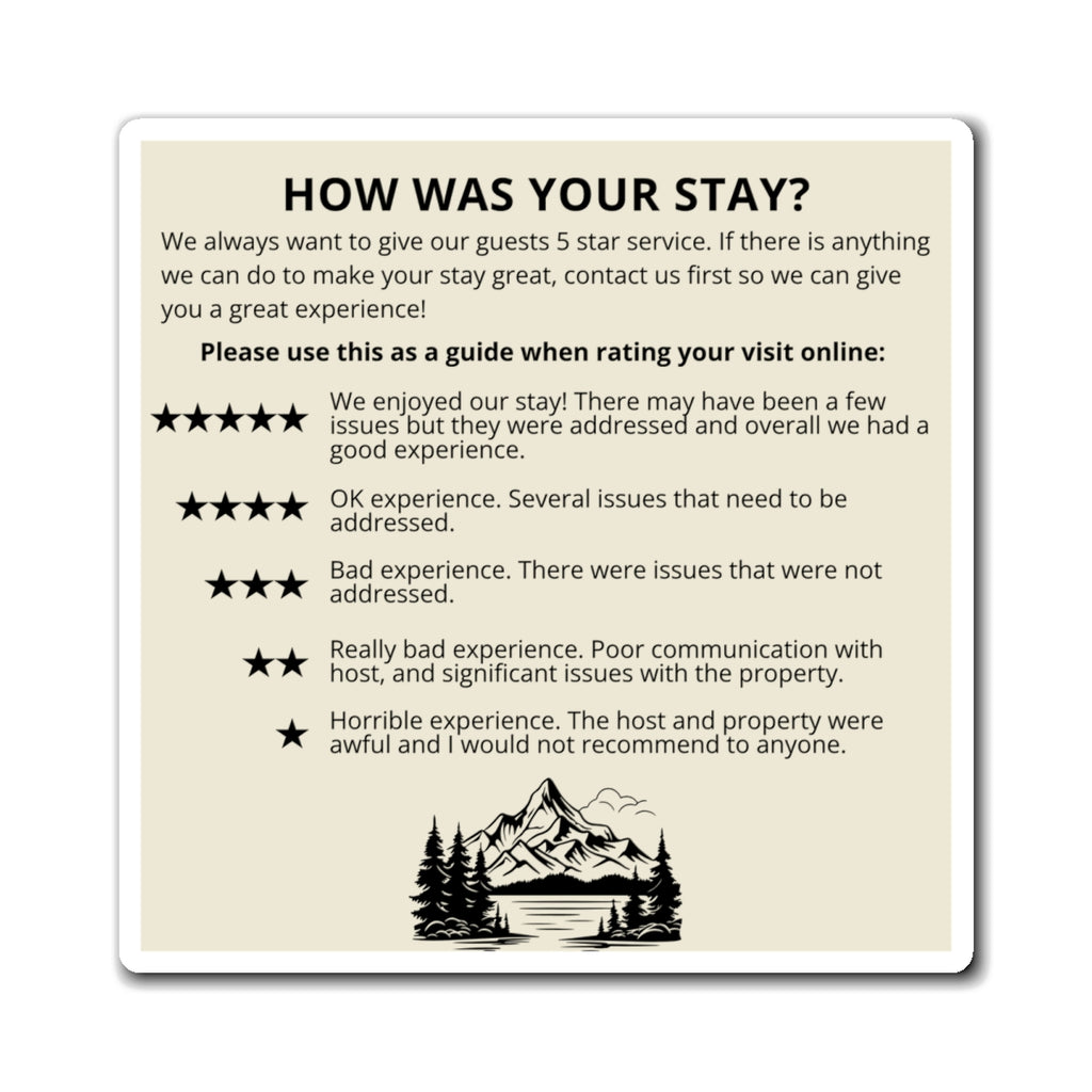 Lake House Magnet, Lakehouse Airbnb Magnet, Airbnb 5-Star Review Magnet, Superhost Rating Sign, VRBO Rating Sign