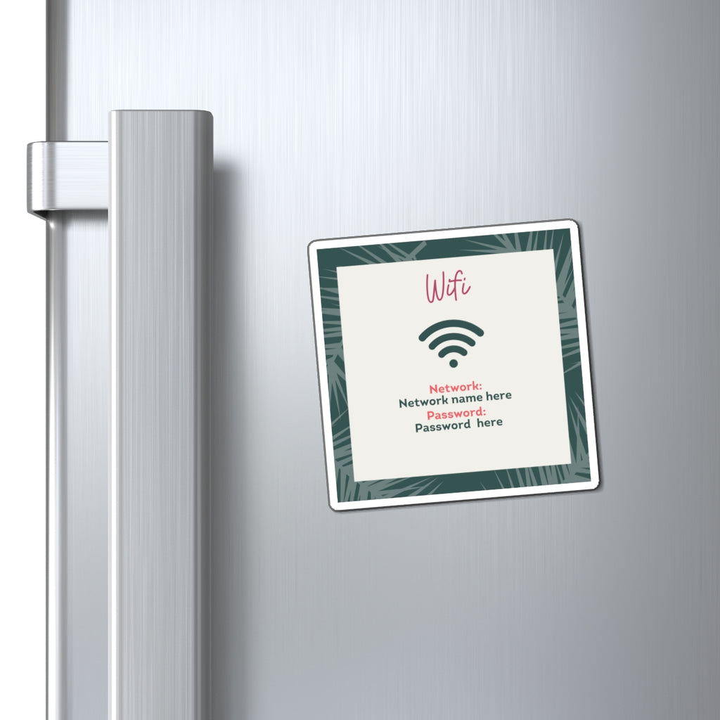 Airbnb Wifi Magnet, VRBO Wifi Magnet, Vacation Rental Wifi Sign, Cute Wifi Sign, Cabin Wifi Sign, Tropical Design, Beach Rental