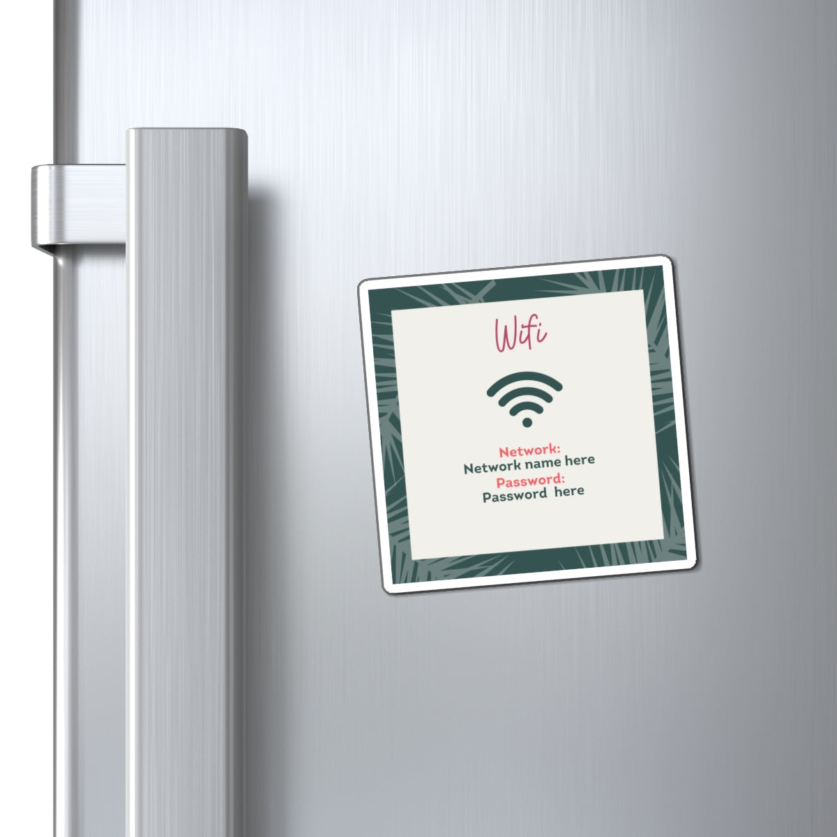 Airbnb Wifi Magnet, VRBO Wifi Magnet, Vacation Rental Wifi Sign, Cute Wifi Sign, Cabin Wifi Sign, Tropical Design, Beach Rental
