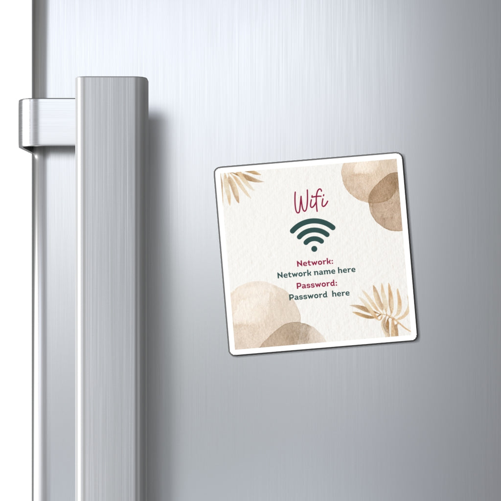 Airbnb Wifi Magnet, VRBO Wifi Magnet, Vacation Rental Wifi Sign, Wifi Sign, Rental Wifi Sign, Beach Rental, Boho Design, Desert Rental