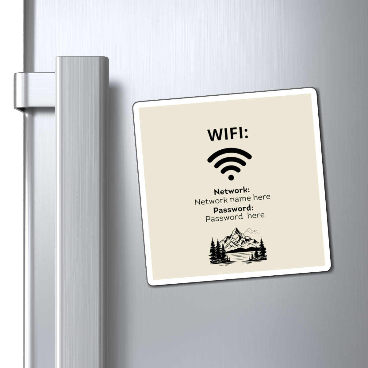 Airbnb Wifi Magnet, VRBO Wifi Magnet, Vacation Rental Wifi Sign, Wifi Sign, Rental Wifi Sign, Lake Design, Mountains