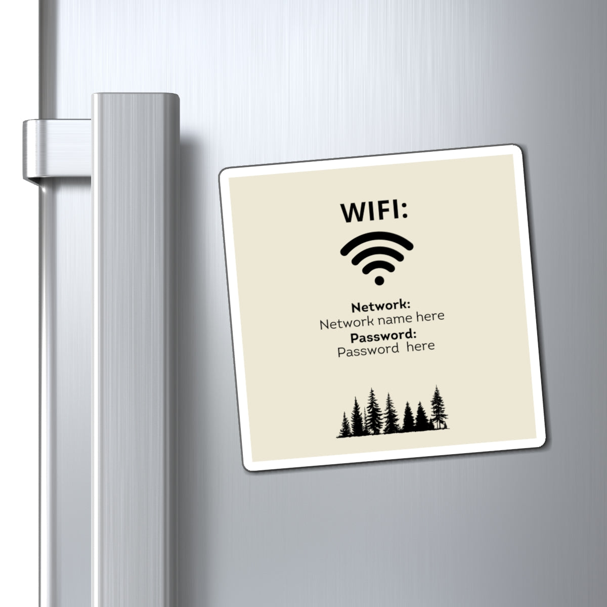 Airbnb Wifi Magnet, VRBO Wifi Magnet, Vacation Rental Wifi Sign, Wifi Sign, Rental Wifi Sign, Forest Tree Design, Smoky Mountains