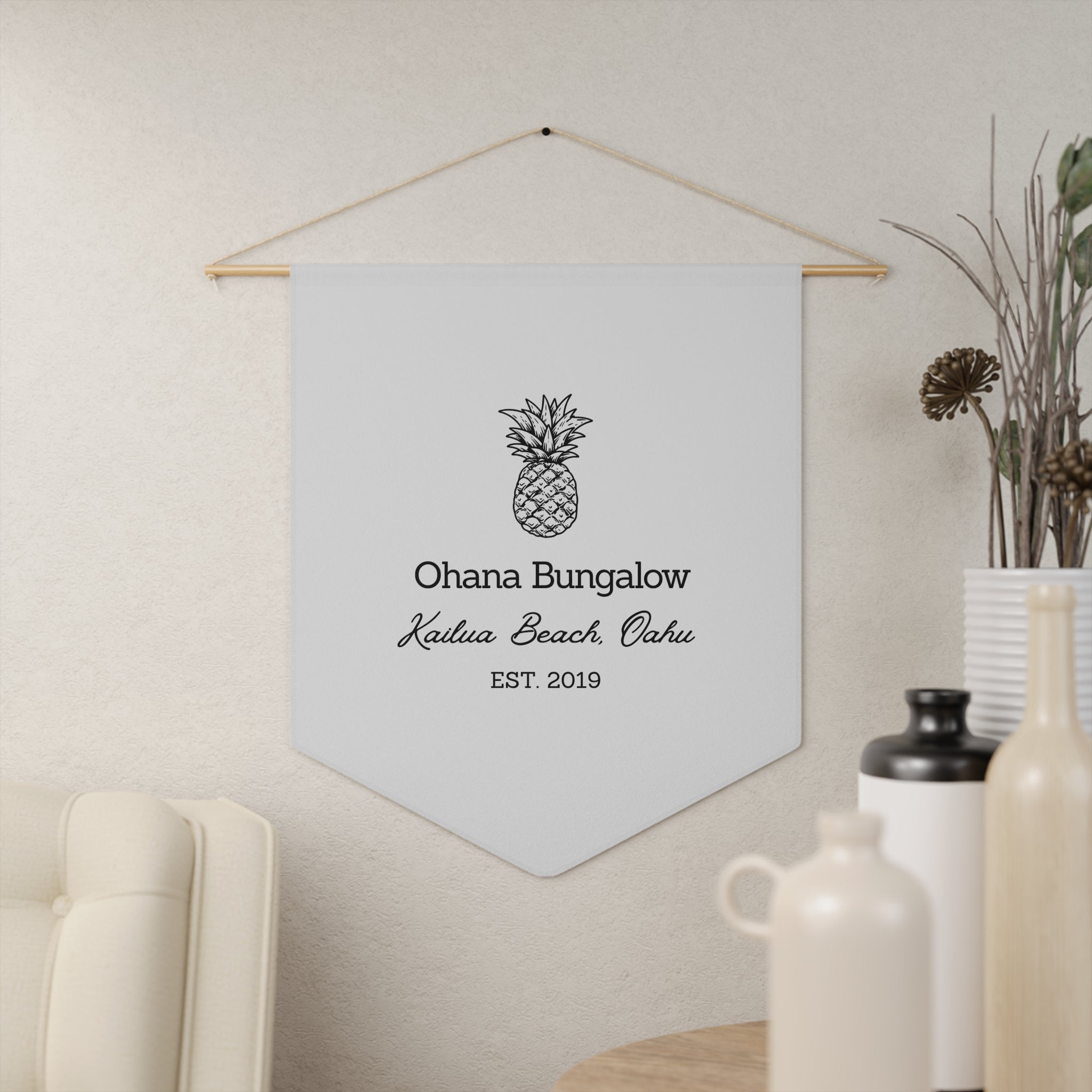 Custom Pennant, Airbnb Pennant, Personalized Pennant, Housewarming Gift, Lakehouse Sign, Family Home Sign, Vacation Rental Sign