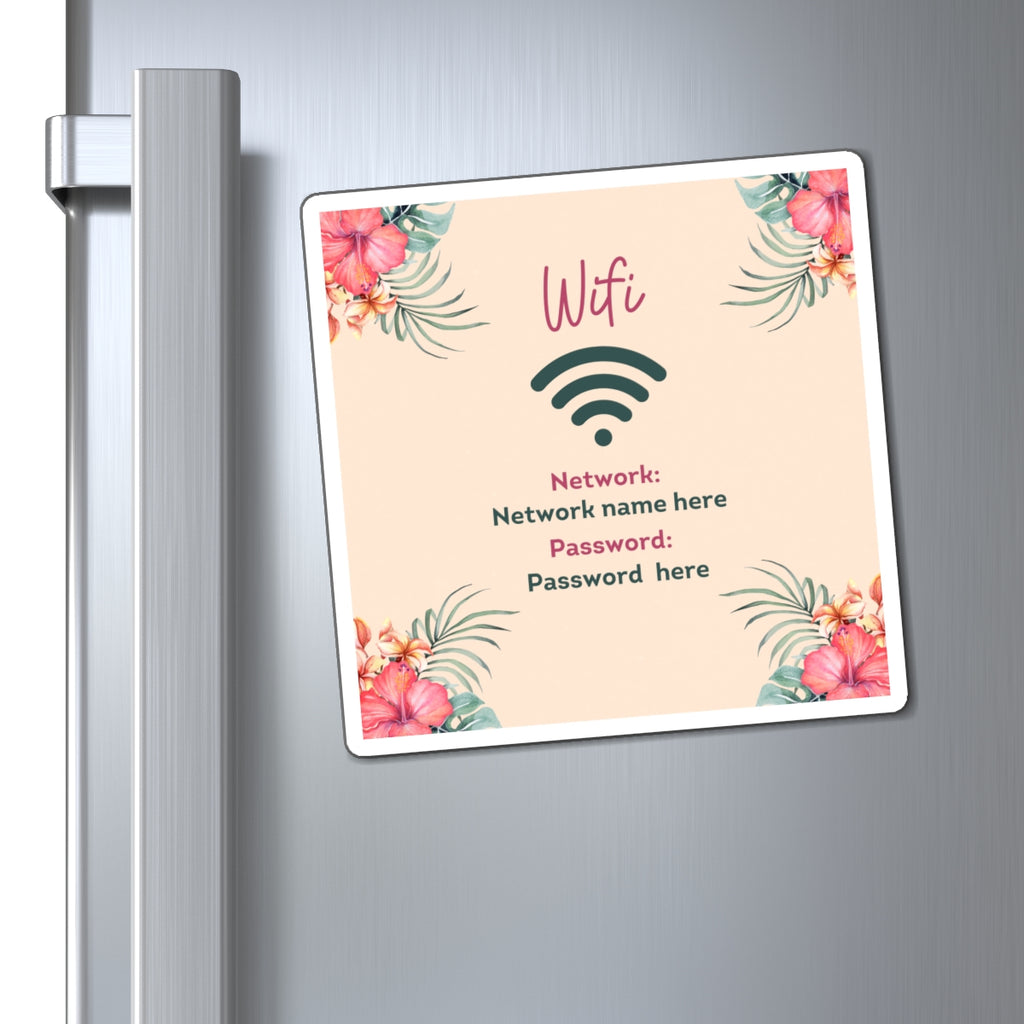 Airbnb Wifi Magnet, VRBO Wifi Magnet, Vacation Rental Wifi Sign, Wifi Sign, Rental Wifi Sign, Beach Rental, Tropical Design, Island rental