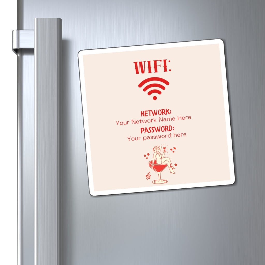 Airbnb Wifi Magnet, VRBO Wifi Magnet, Vacation Rental Wifi Sign, Wifi Sign, Rental Wifi Sign, Nashville Design, Cowgirl Desiign