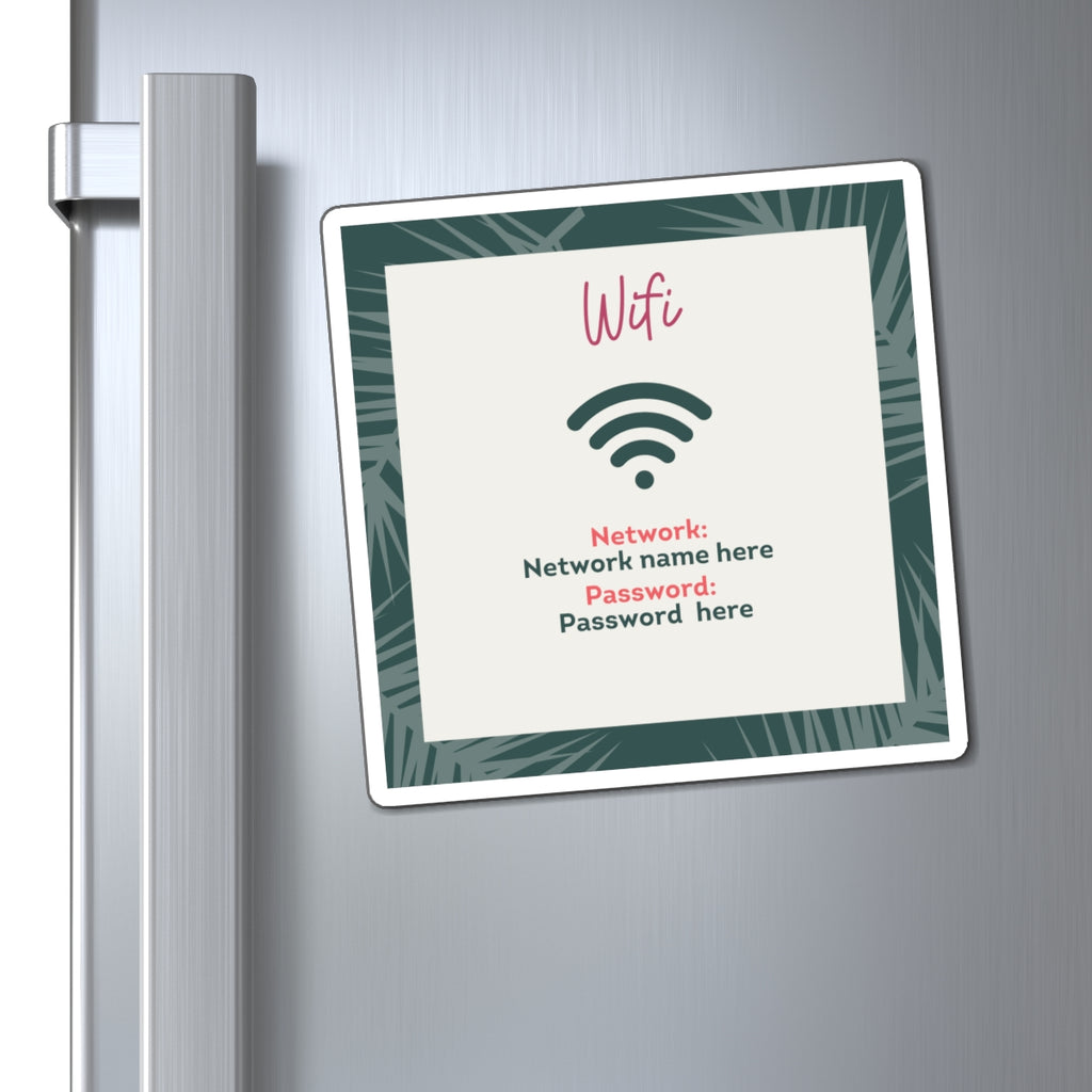 Airbnb Wifi Magnet, VRBO Wifi Magnet, Vacation Rental Wifi Sign, Cute Wifi Sign, Cabin Wifi Sign, Tropical Design, Beach Rental