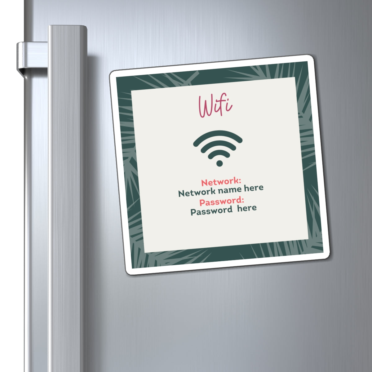 Airbnb Wifi Magnet, VRBO Wifi Magnet, Vacation Rental Wifi Sign, Cute Wifi Sign, Cabin Wifi Sign, Tropical Design, Beach Rental