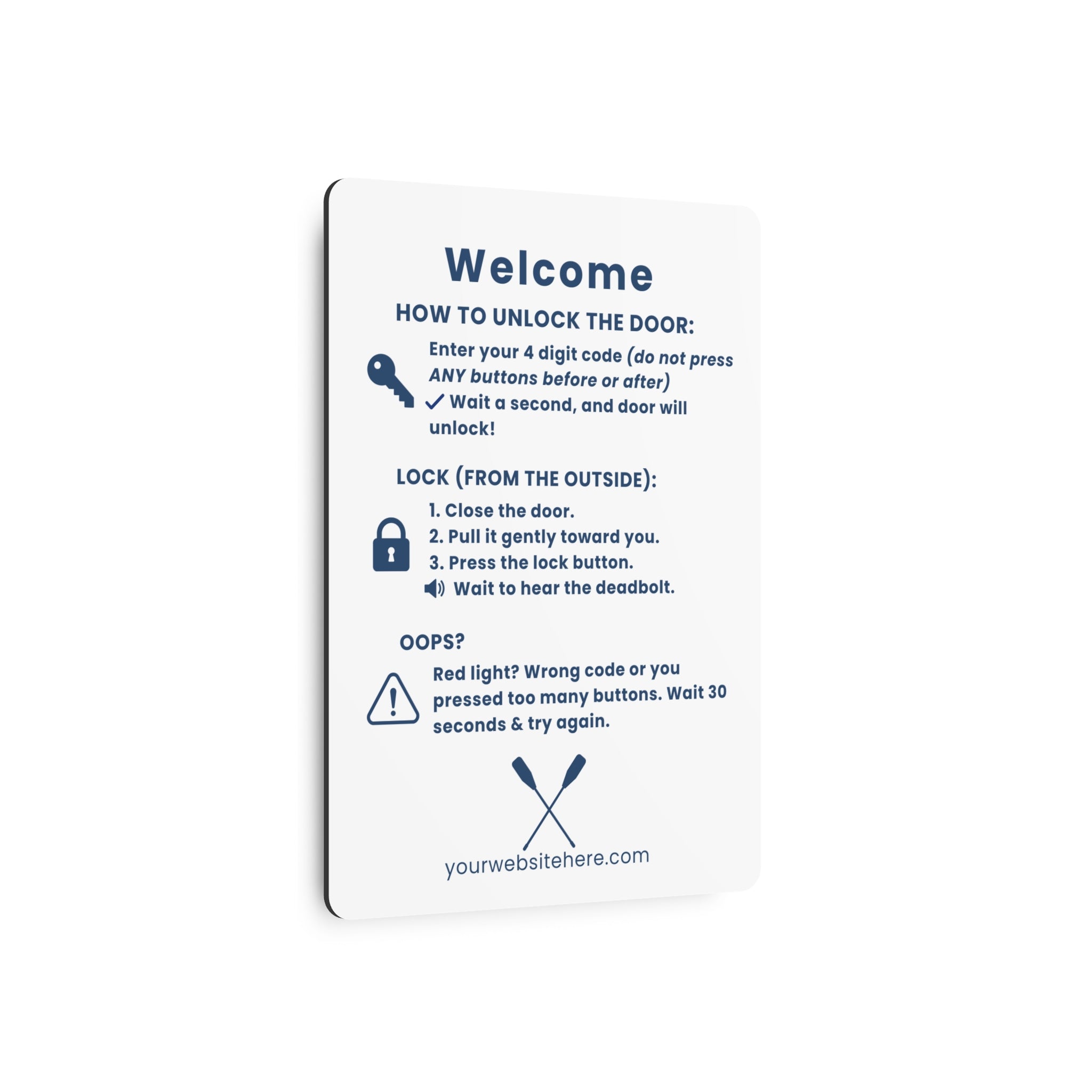 Custom Schlage Encode Lock Instructions for Guest, Airbnb Host Tool, VRBO Host Tool, How to Unlock door