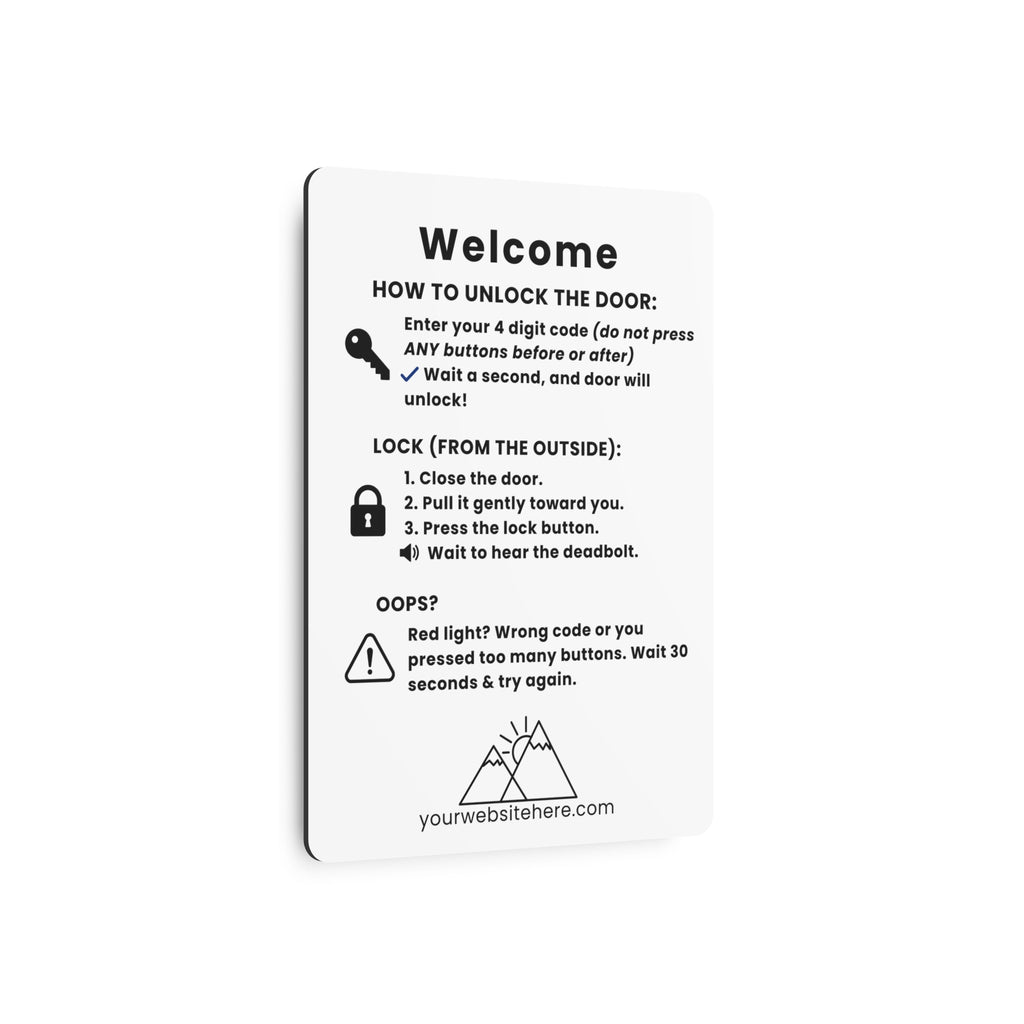 Custom Schlage Encode Lock Instructions for Guest, Airbnb Host Tool, VRBO Host Tool, How to Unlock door