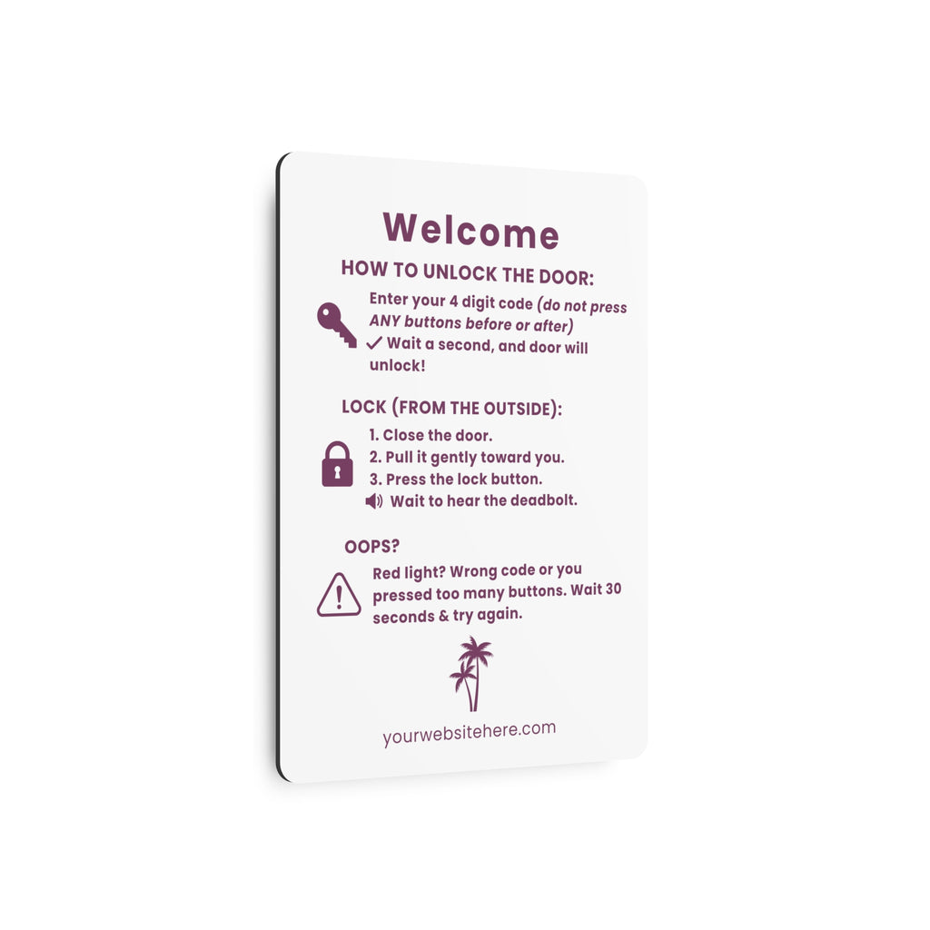 Custom Schlage Encode Lock Instructions for Guest, Airbnb Host Tool, VRBO Host Tool, How to Unlock door