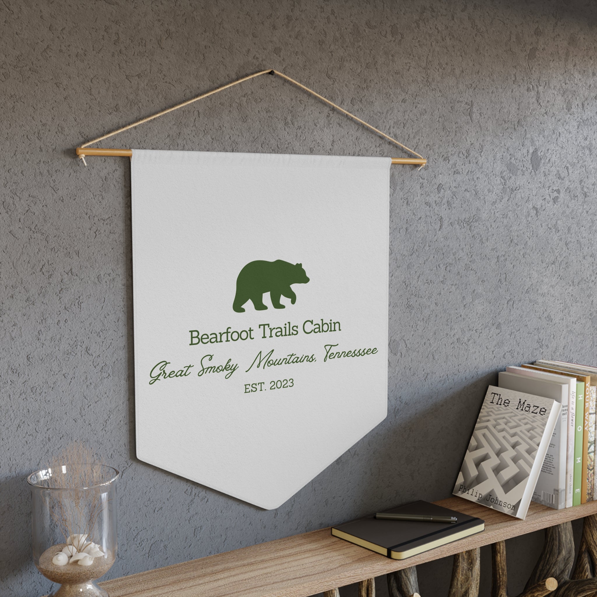 Custom Pennant, Airbnb Pennant, Personalized Pennant, Housewarming Gift, Lakehouse Sign, Family Home Sign, Vacation Rental Sign