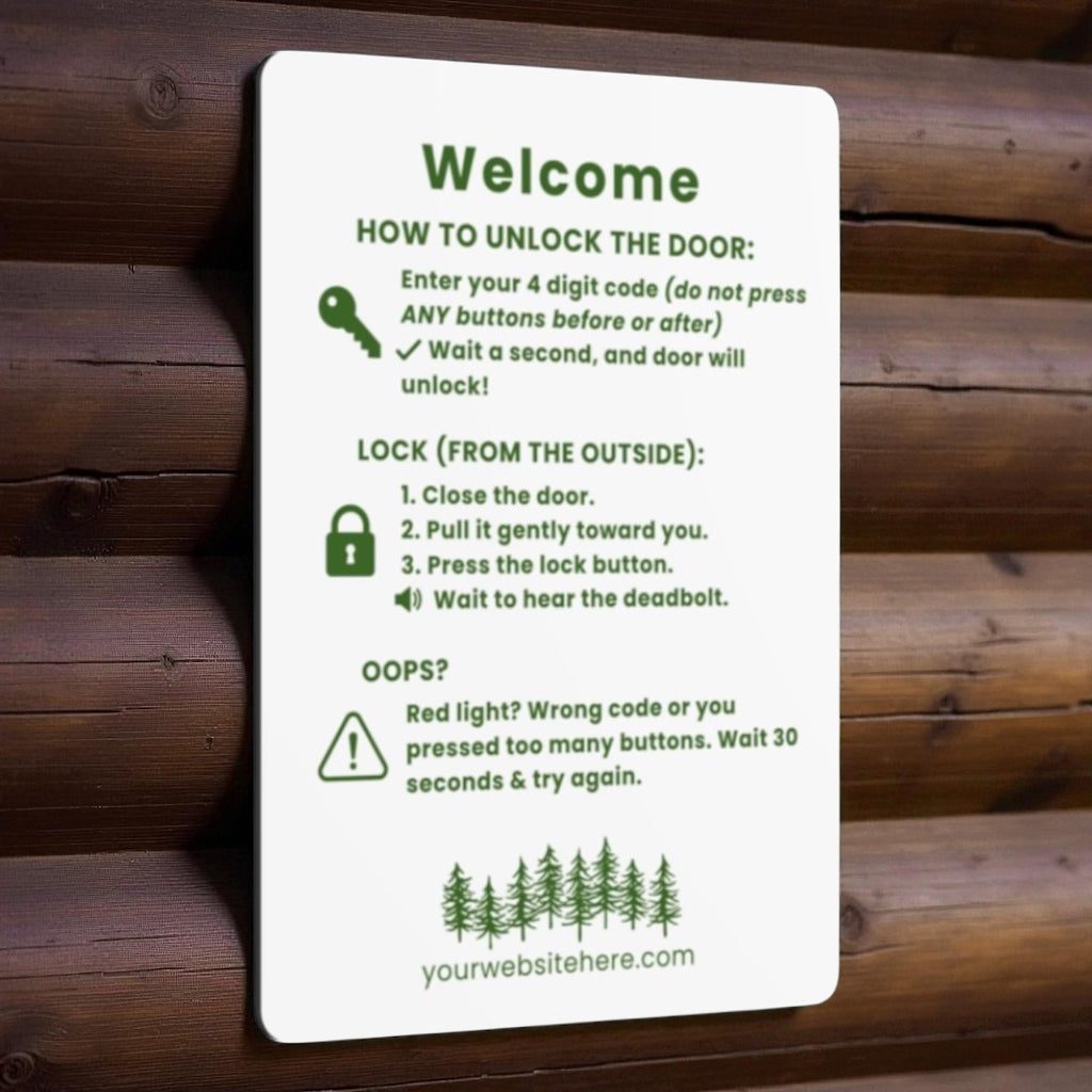 Custom Schlage Encode Lock Instructions for Guest, Airbnb Host Tool, VRBO Host Tool, How to Unlock door