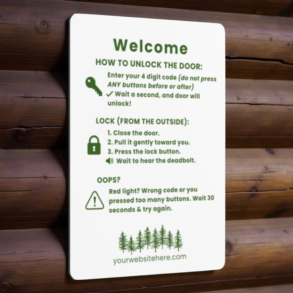 Custom Schlage Encode Lock Instructions for Guest, Airbnb Host Tool, VRBO Host Tool, How to Unlock door