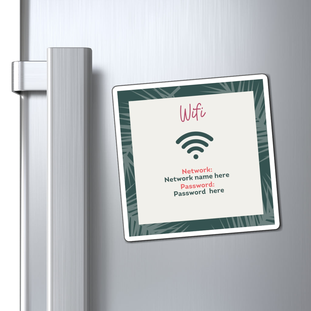 Airbnb Wifi Magnet, VRBO Wifi Magnet, Vacation Rental Wifi Sign, Cute Wifi Sign, Cabin Wifi Sign, Tropical Design, Beach Rental