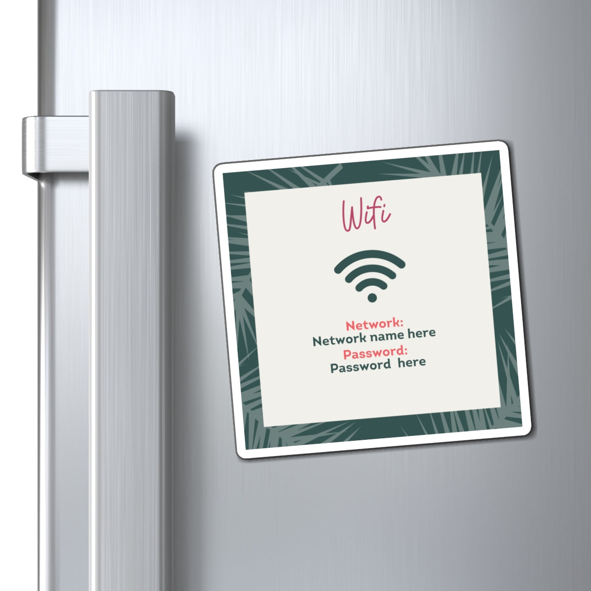 Airbnb Wifi Magnet, VRBO Wifi Magnet, Vacation Rental Wifi Sign, Cute Wifi Sign, Cabin Wifi Sign, Tropical Design, Beach Rental