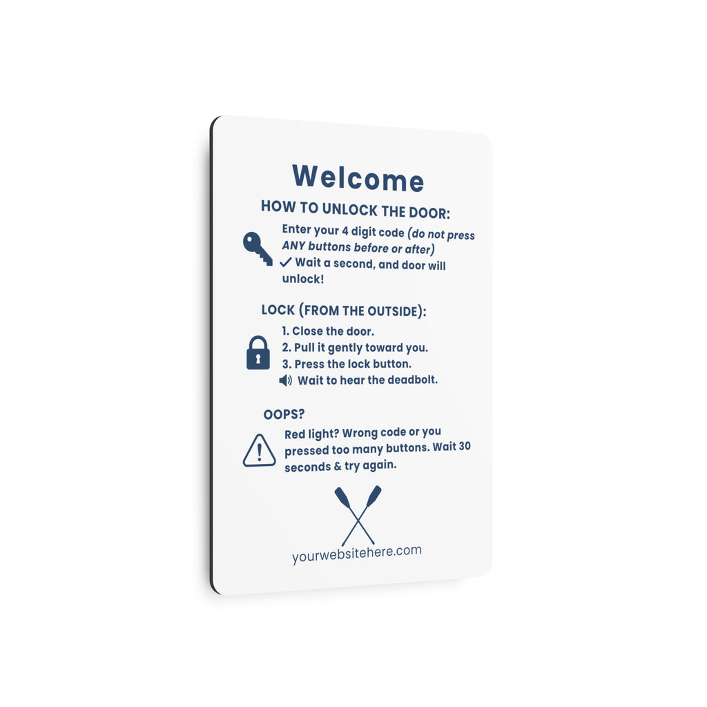 Custom Schlage Encode Lock Instructions for Guest, Airbnb Host Tool, VRBO Host Tool, How to Unlock door