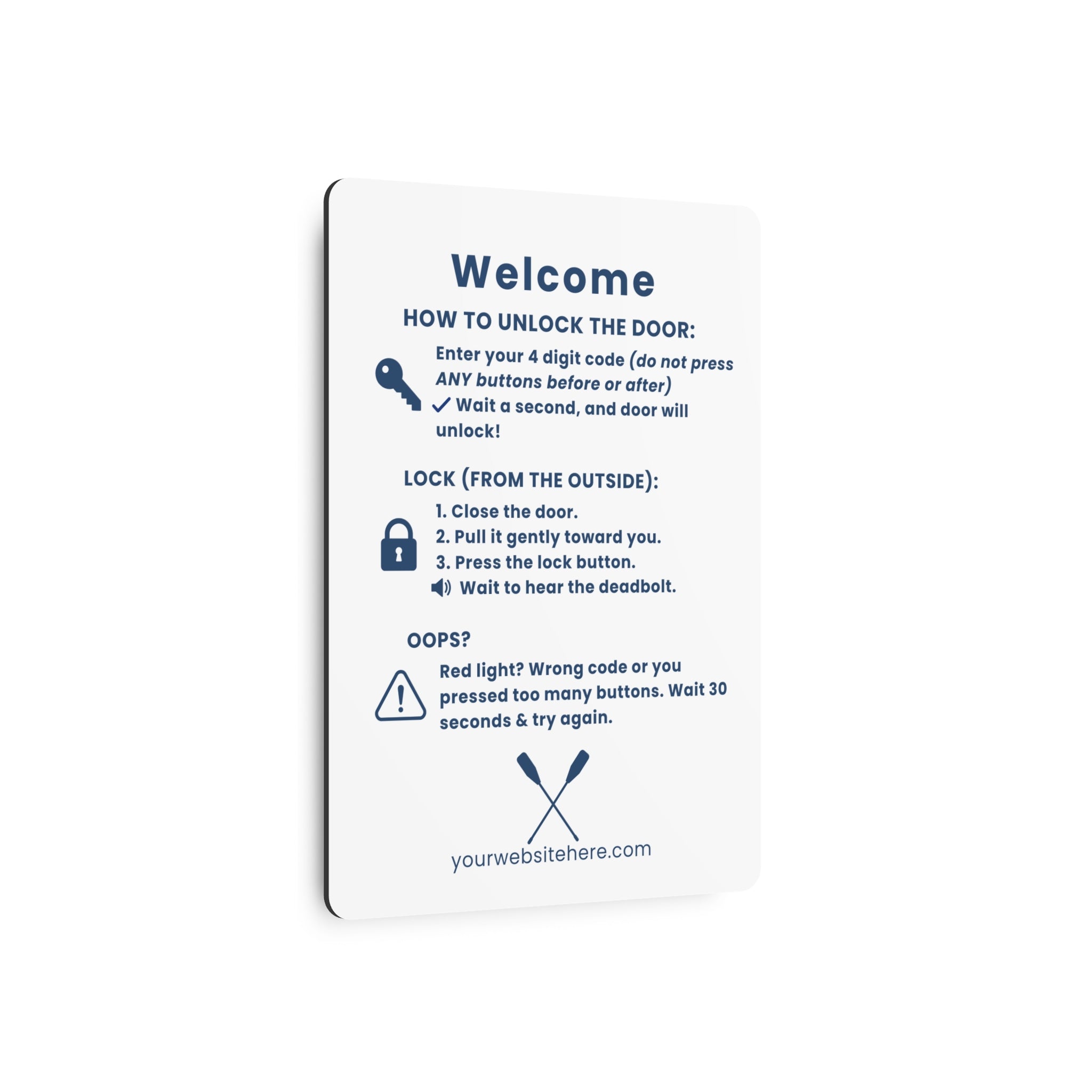 Custom Schlage Encode Lock Instructions for Guest, Airbnb Host Tool, VRBO Host Tool, How to Unlock door