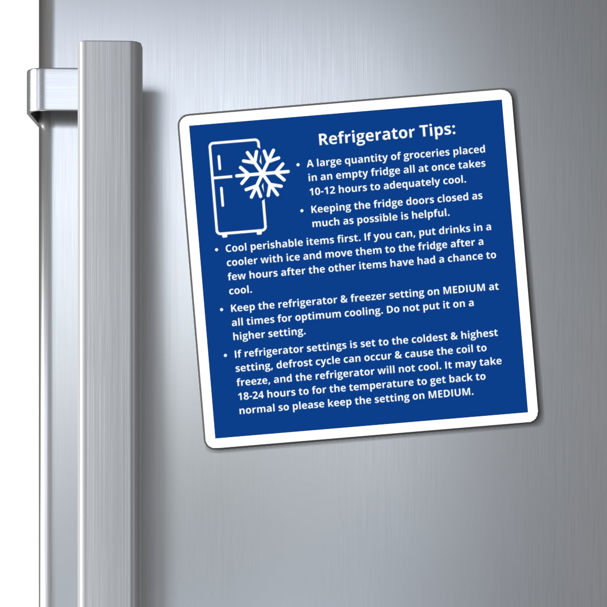 Airbnb Refrigerator Tips Magnet, Fridge Tips Advice, Airbnb Magnet, VRBO Magnet, Airbnb Freezer Magnet, Summer Magnet