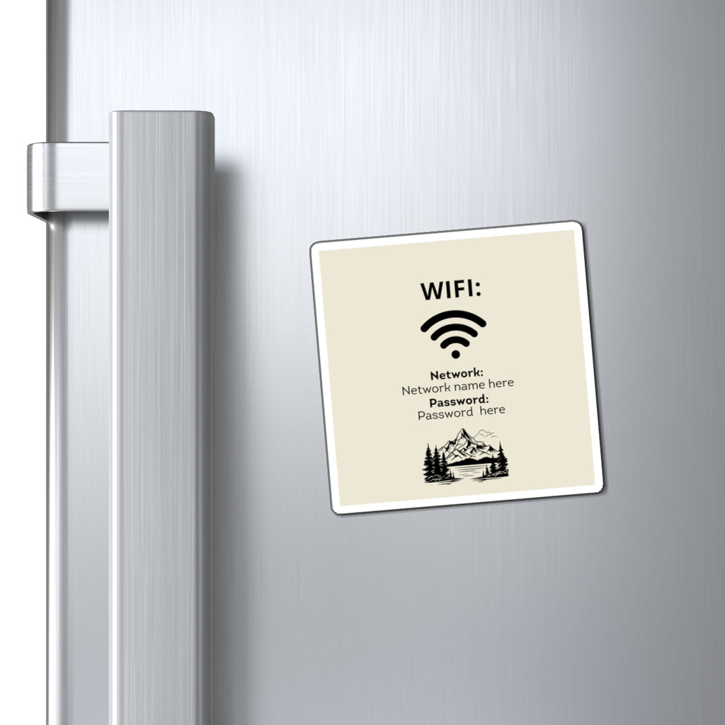 Airbnb Wifi Magnet, VRBO Wifi Magnet, Vacation Rental Wifi Sign, Wifi Sign, Rental Wifi Sign, Lake Design, Mountains