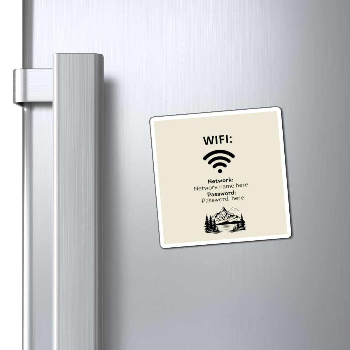 Airbnb Wifi Magnet, VRBO Wifi Magnet, Vacation Rental Wifi Sign, Wifi Sign, Rental Wifi Sign, Lake Design, Mountains