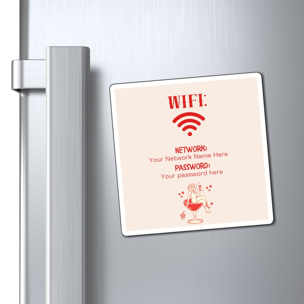 Airbnb Wifi Magnet, VRBO Wifi Magnet, Vacation Rental Wifi Sign, Wifi Sign, Rental Wifi Sign, Nashville Design, Cowgirl Desiign