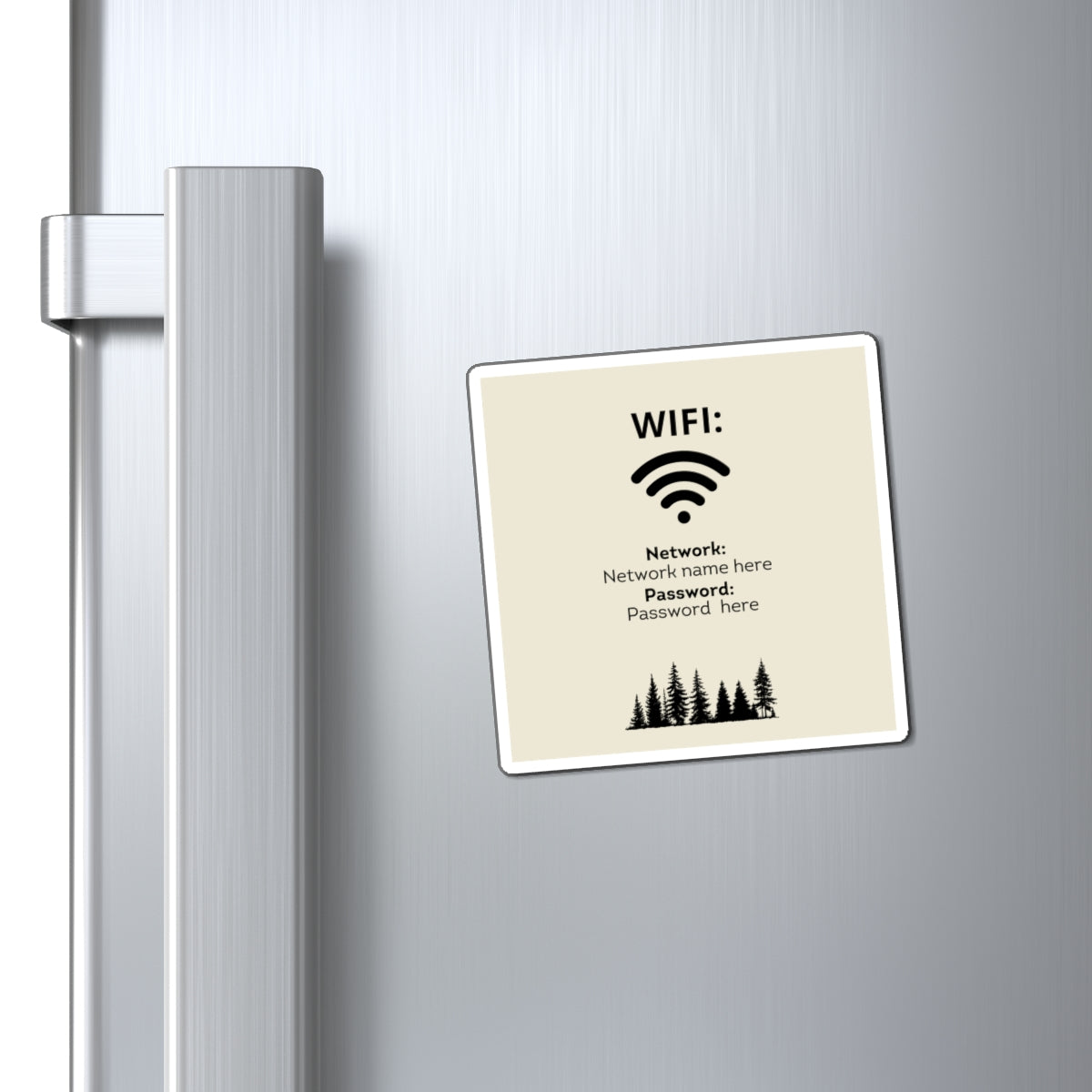 Airbnb Wifi Magnet, VRBO Wifi Magnet, Vacation Rental Wifi Sign, Wifi Sign, Rental Wifi Sign, Forest Tree Design, Smoky Mountains