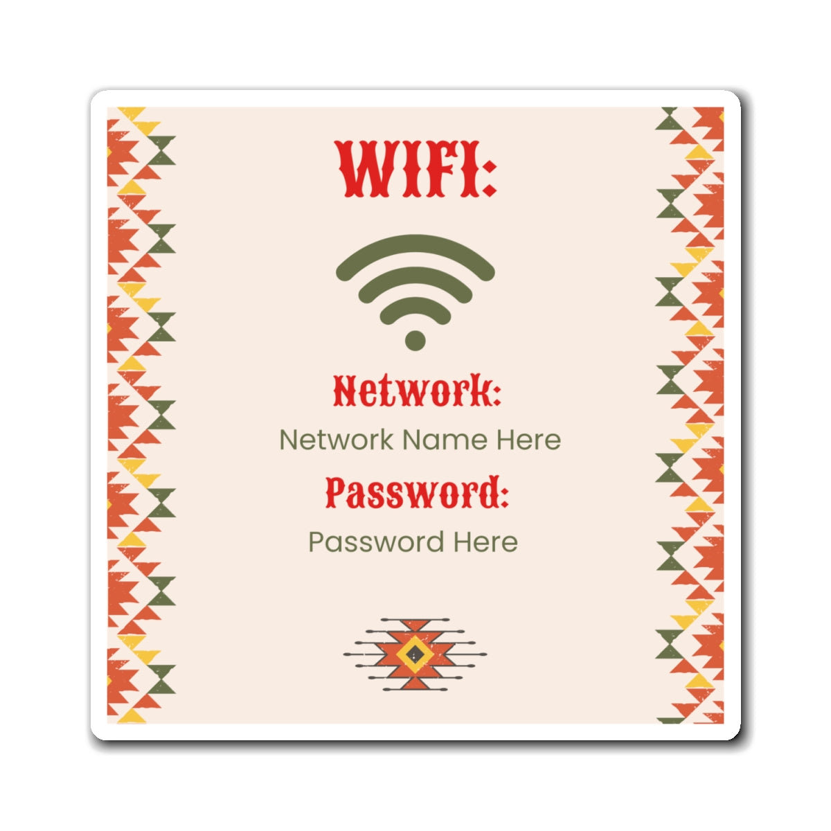 Southwest Airbnb Wifi Magnet, VRBO Wifi Magnet, Vacation Rental Wifi Sign, Wifi Sign, Rental Wifi Sign, Mountain House Cabin