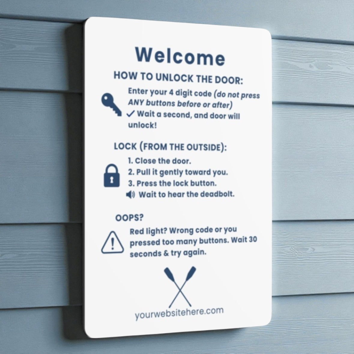 Custom Schlage Encode Lock Instructions for Guest, Airbnb Host Tool, VRBO Host Tool, How to Unlock door