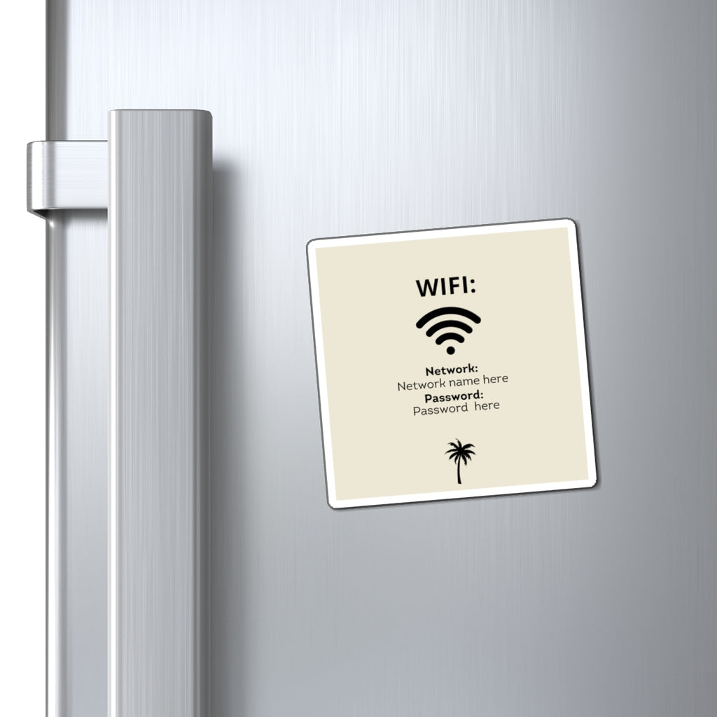 Airbnb Wifi Magnet, VRBO Wifi Magnet, Vacation Rental Wifi Sign, Wifi Sign, Rental Wifi Sign, Beach Design Design, Palm Tree