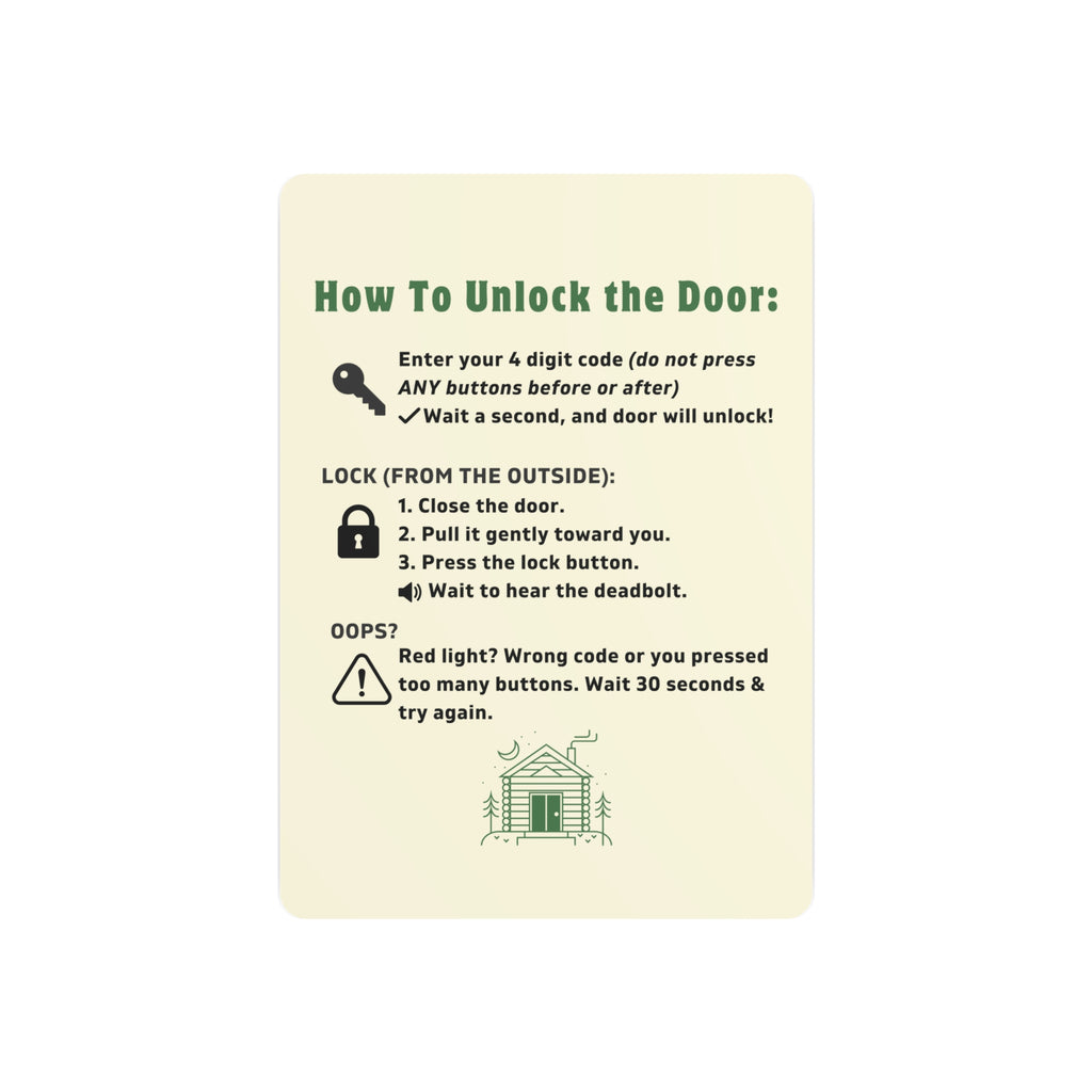 Schlage Encode Lock Instructions for Guest, Airbnb Host Tool, VRBO Host Tool, How to Unlock the Door