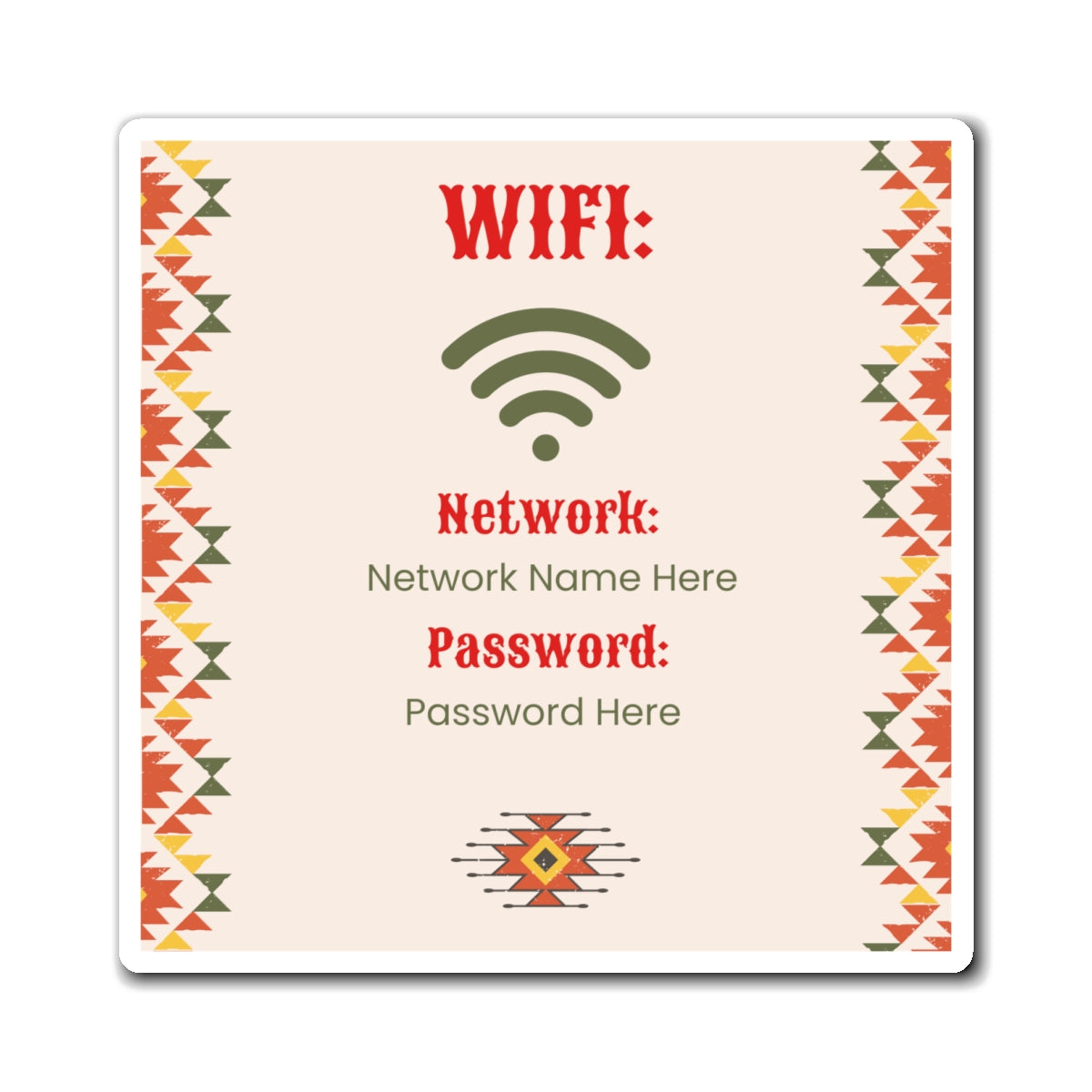 Southwest Airbnb Wifi Magnet, VRBO Wifi Magnet, Vacation Rental Wifi Sign, Wifi Sign, Rental Wifi Sign, Mountain House Cabin