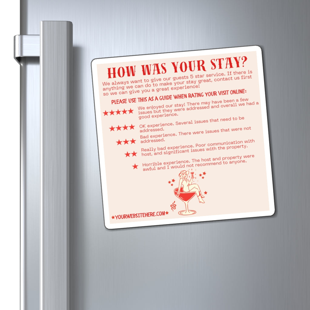 Cowgirl  Airbnb Review Magnet 5 Star Ratings Guide Ratings Explanation Magnet 5 Star Magnet for Hosts, Bachelorette Theme